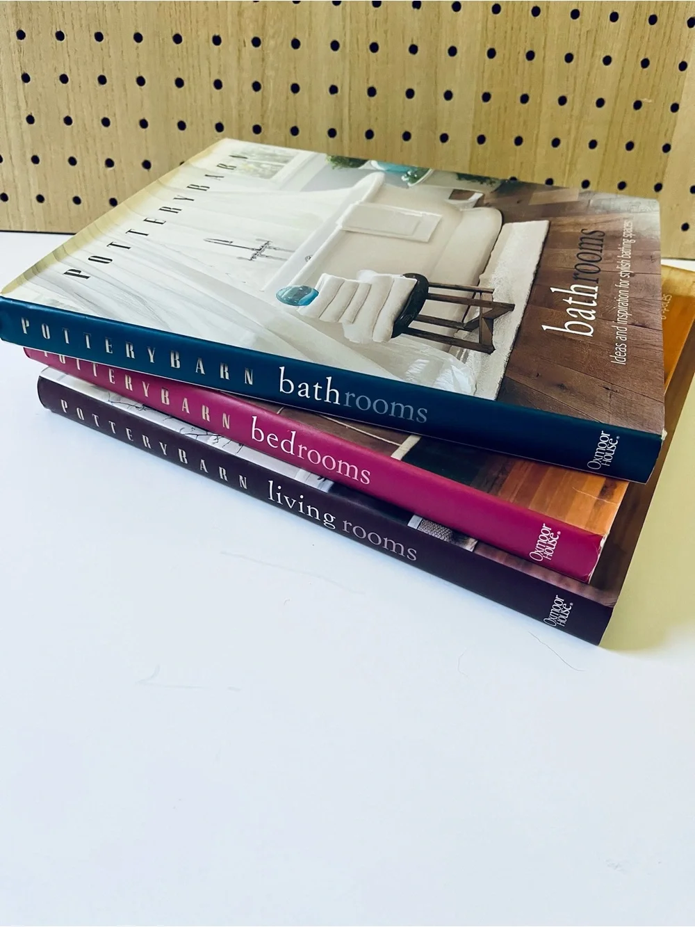 Pottery Barn Design Hardcover Library with Bathrooms, Bedrooms, & Living Rooms